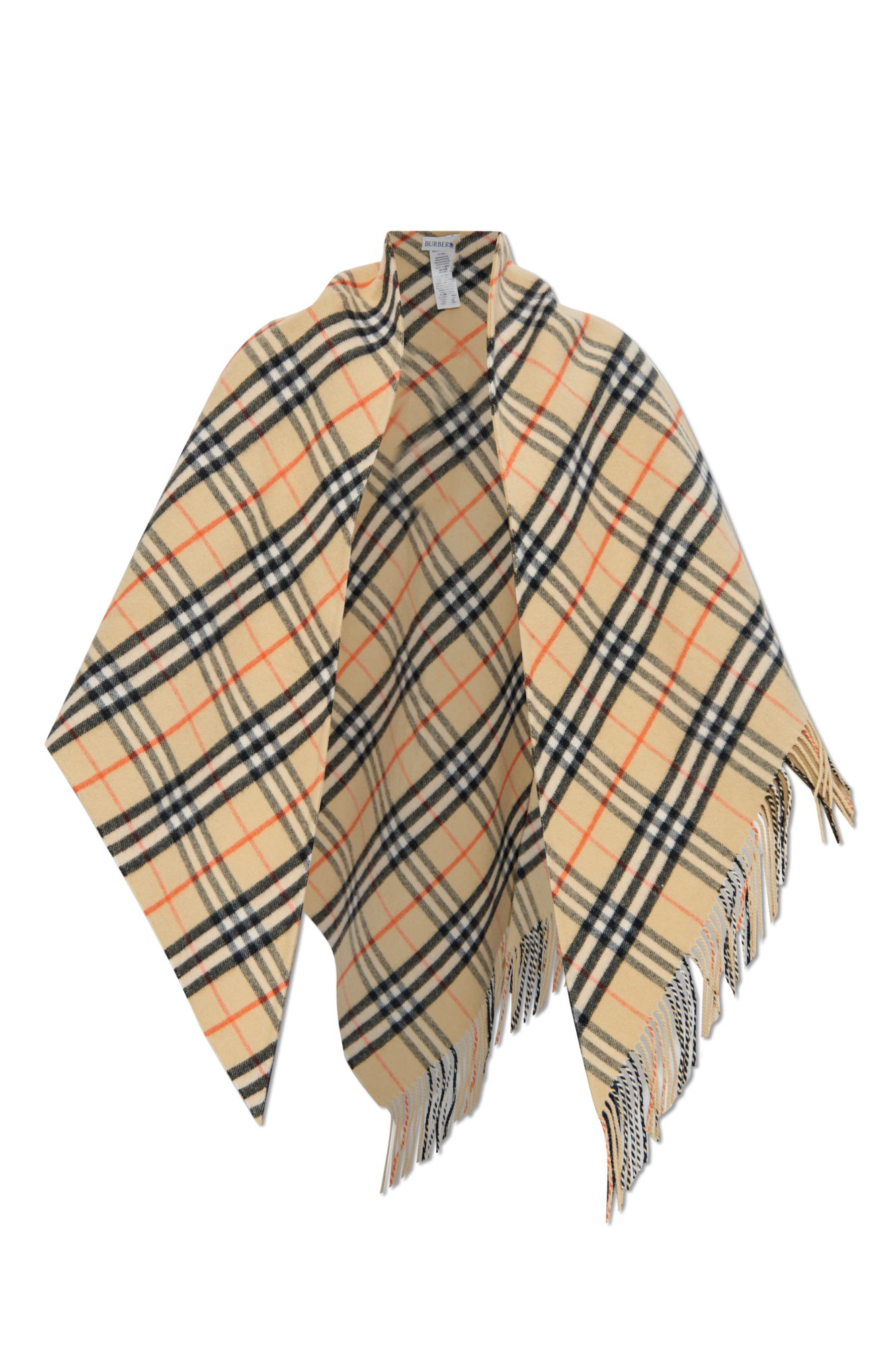 ポンチョ・ケープ Burberry FW25 Embroidered wool blend cape (8113128 A2021) Burberry Wool poncho | Women's Clothing | Vitkac